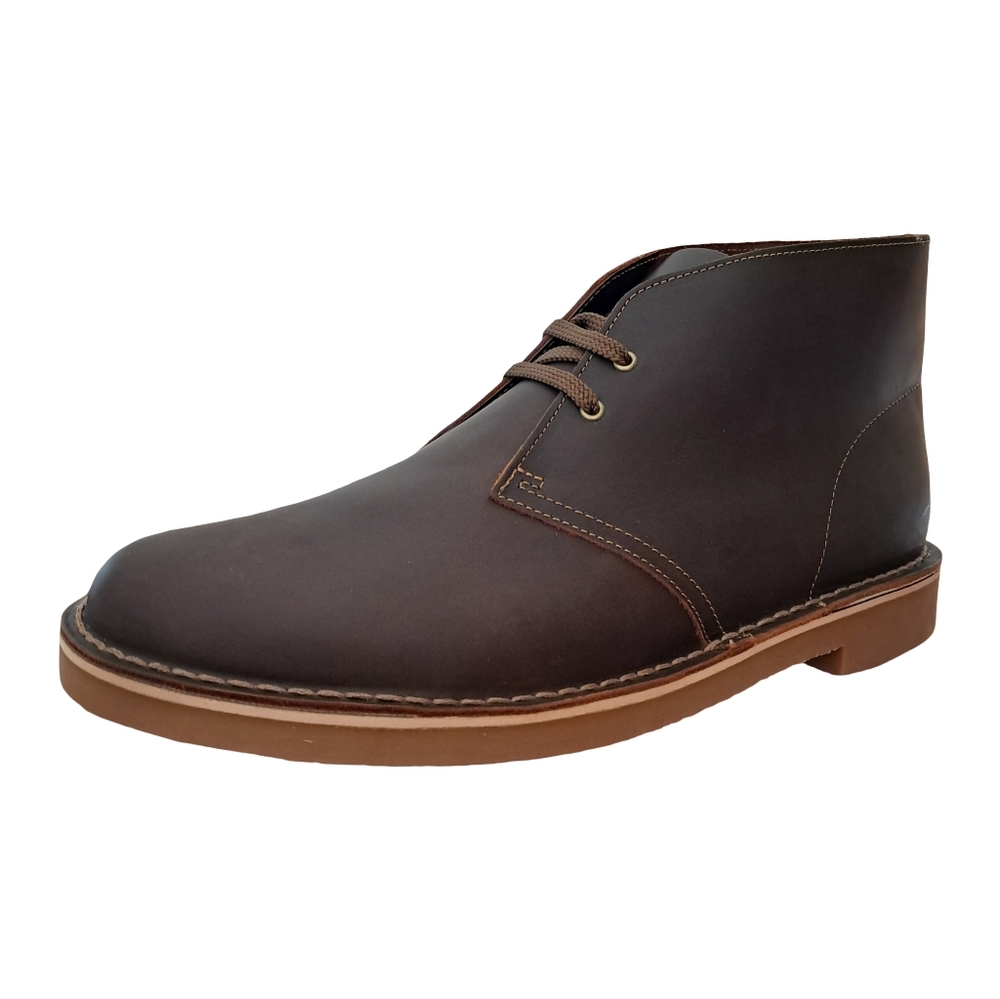 Clarks Brown Leather Men's Chukka Boots with Tan Sole